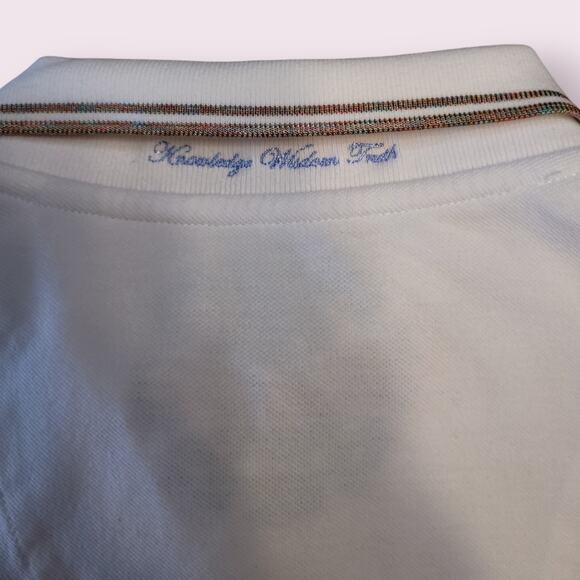 Robert Graham Men’s M White Polo Classic Fit Preppy Contrast Collar EUC - Picture 5 of 10